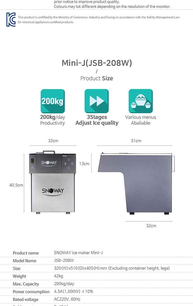 SNOWAY Bingsu Machine(JSB-257WS2), Product introduction & How to